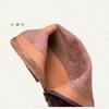 Johnature Kurze Stiefel aus weichem Rindsleder mit quadratischer Zehenpartie, vielseitige, bequeme Damenschuhe aus echtem Leder im Retro-Stil