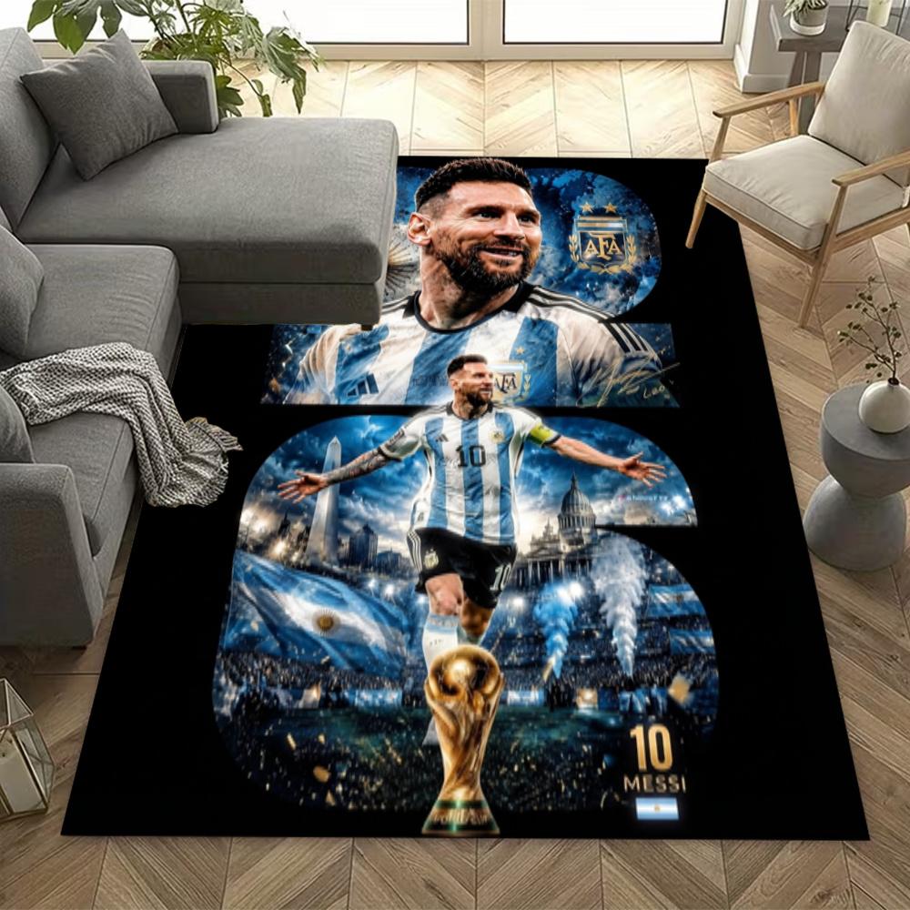 Lionel Messi World Cup Champion Floor Mat Suitable For Living Rooms Foyer Playrooms Dormitory Antislip Rug Decorate Offices