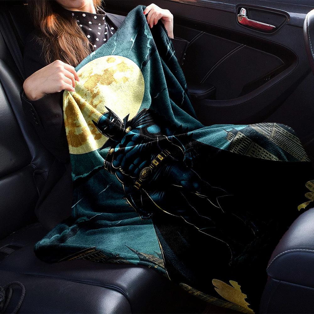 1pc Batman Full Moon Flannel Blanket Soft Warm Throw for Home, Office, Travel, All-Season Cozy Bedding GiftL1263