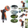Versatile 8 Pattern Spray Gun For Garden Watering And Car Wash With Soft Ergonomic Handle