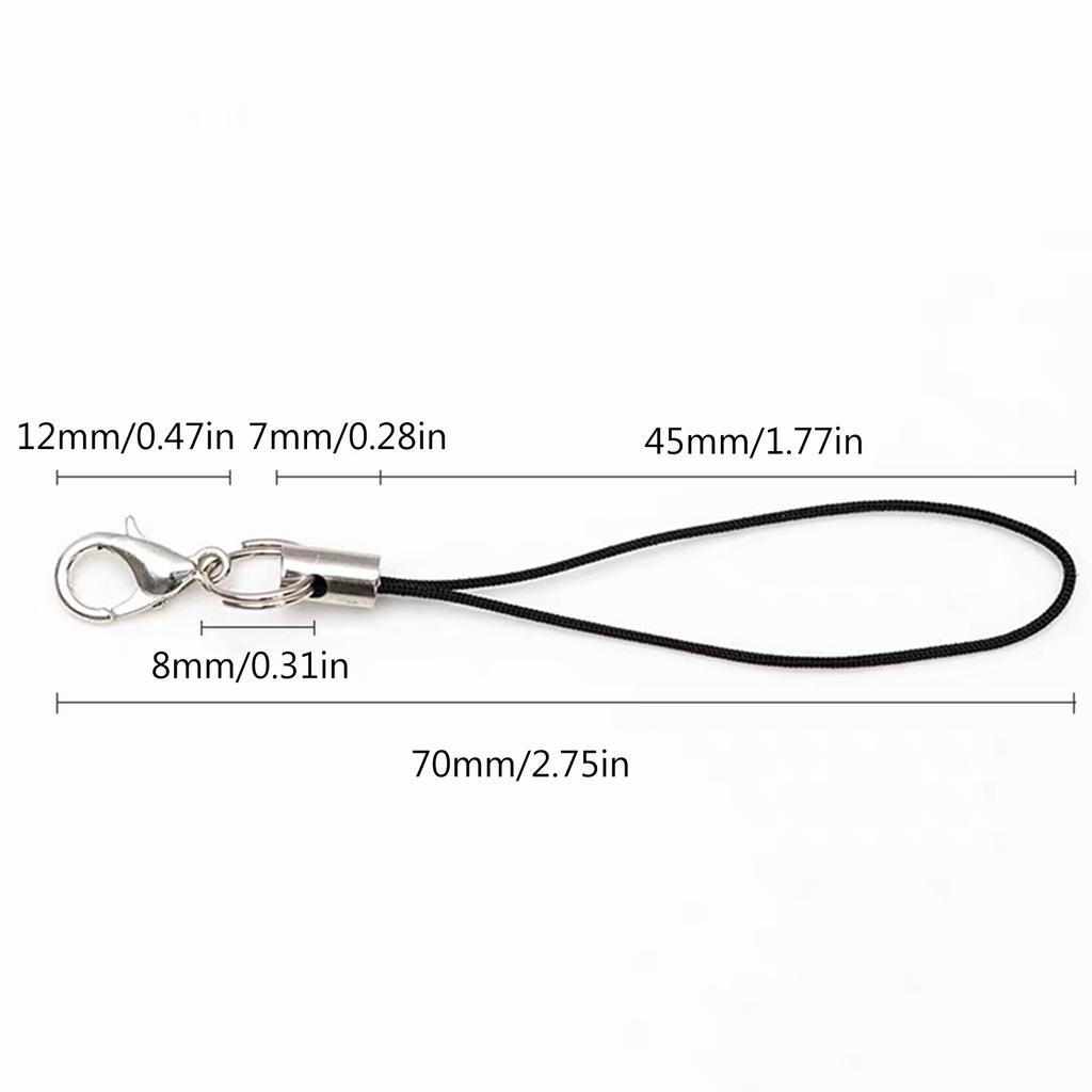 DIY Phone Lanyard Kit Phone Rope Phone Pendant Polyester Phone Chain Suitable for USB Drives MP3 Players Jewelry Making