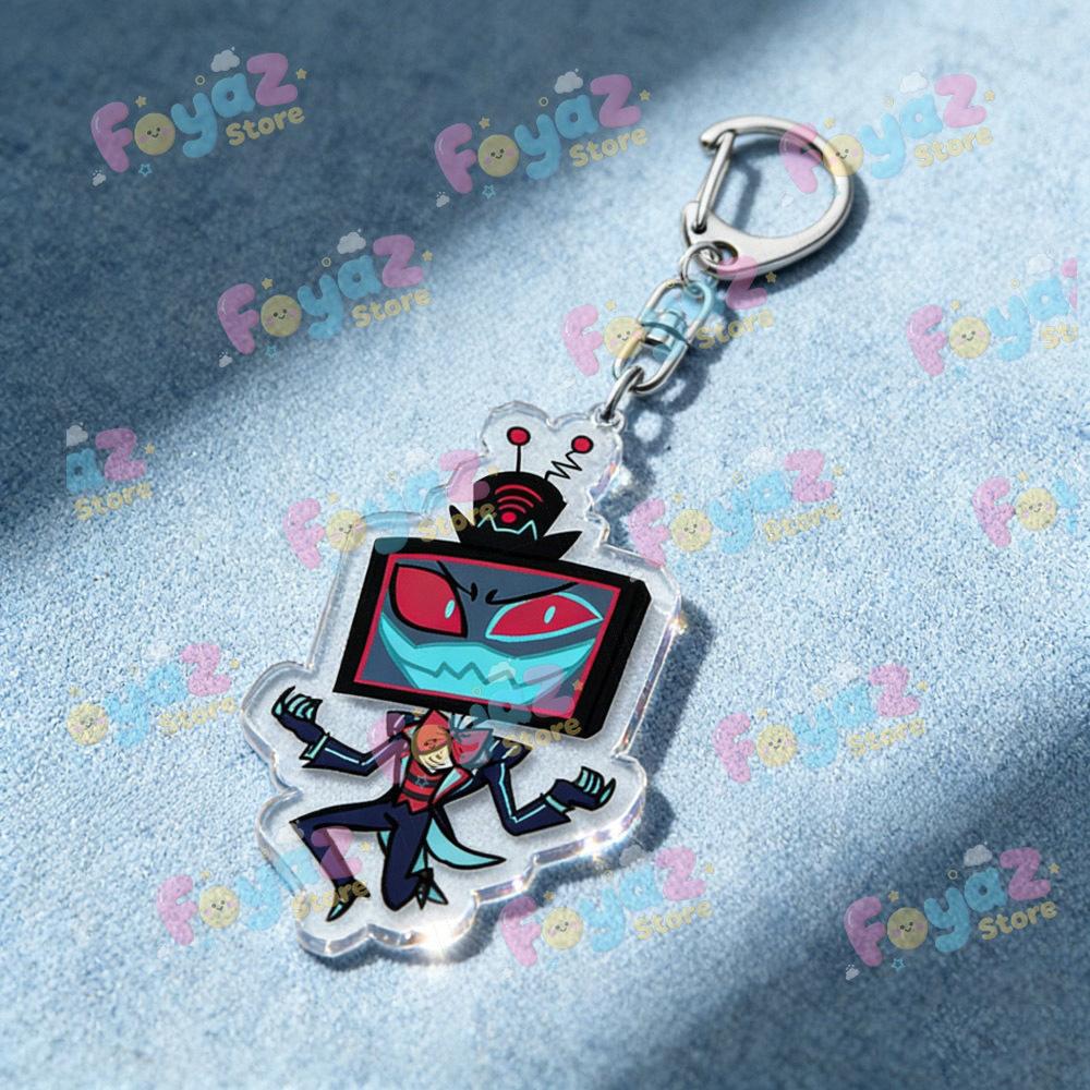 Cool Cartoon Chibi Alastor Vox Keychain Vox Fan Gift Vox Standee