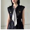 French spring and summer scarves, headbands, high-end feel, pearl necklace, scarf collarbone chain, creative straps, elegant necklaces