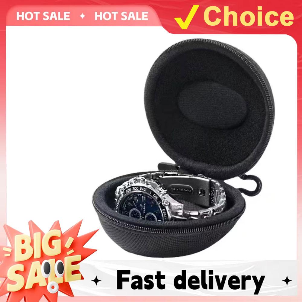 *Portable EVA Single Watch Travel Case Watch Storage Organizer Box Watch Holder Waterproof for Smartwatches Zippered Container