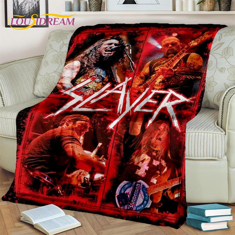 Rock Heavy Metal Slayer Band Blanket,Soft Throw Blanket for Home Bedroom Bed Sofa Picnic Travel Office Rest Cover Blanket Kids