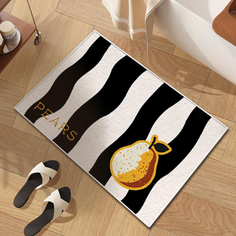 Household Toilet Floor Mat Bathroom Absorbent and Dirty Mat Bedroom Toilet Door Mat Entry Mat Carpet