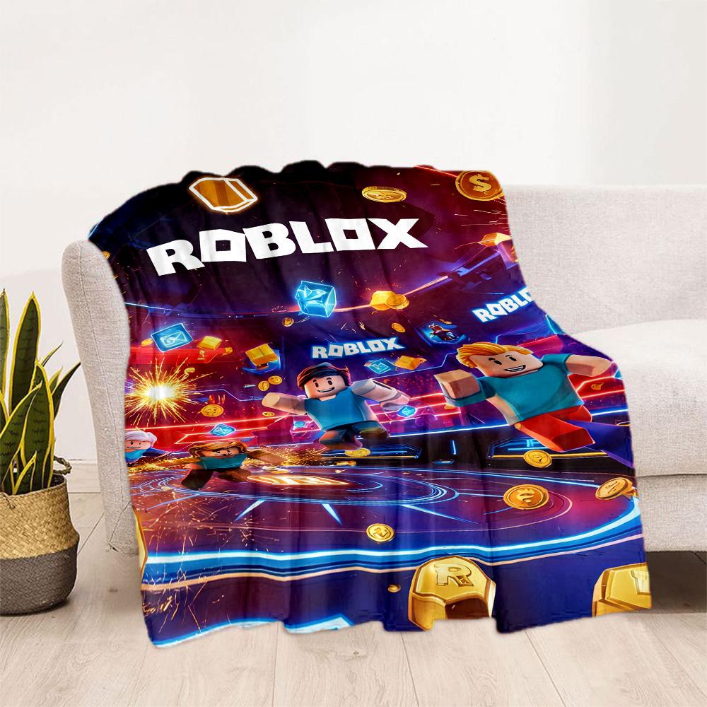 Coperta di Flanella Roblox Adventure Quest - Morbida e Adatta per Divani, Letti, Uffici, Viaggi, Tutte le Stagioni, Ottimo Regalo per Feste e Compleanni.