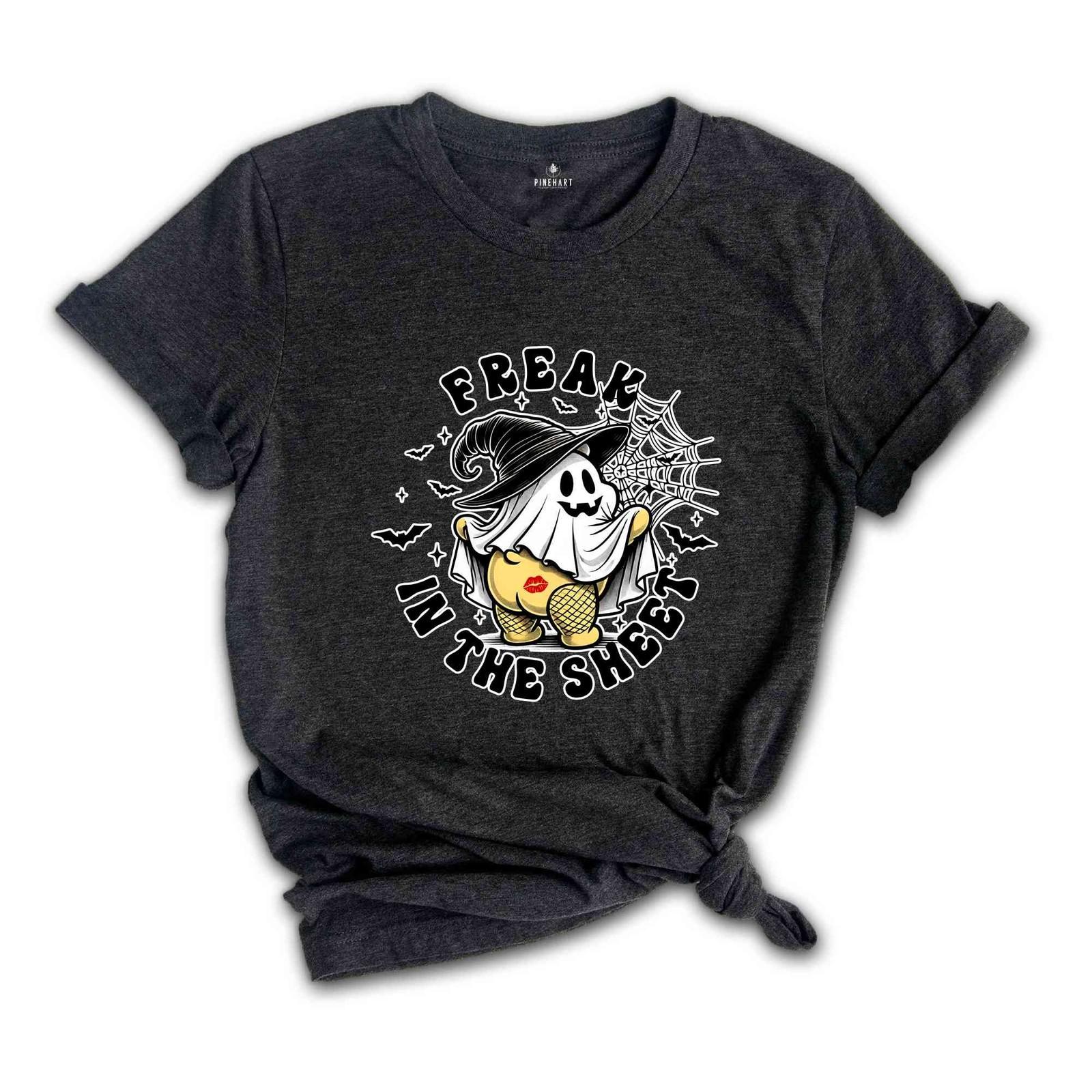 Freak In The Sheet Shirt, Halloween Ghost Shirt, Funny Ghost Shirt, Halloween Gi S разноцветный