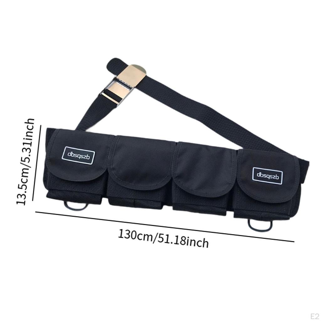 Diving Weight Belt with Pockets and Quick Release Mechanism for Snorkeling