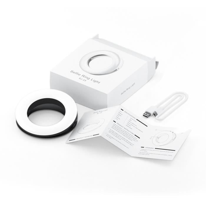 TEMPSA Rechargeable Selfie Ring Light Luminous Selfie Rings with White LED Light