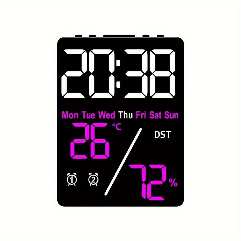 1PC small LED art clock mall LED Alarm clock Gift Multi-function electronic clock Simple set temperature and humidity clock for