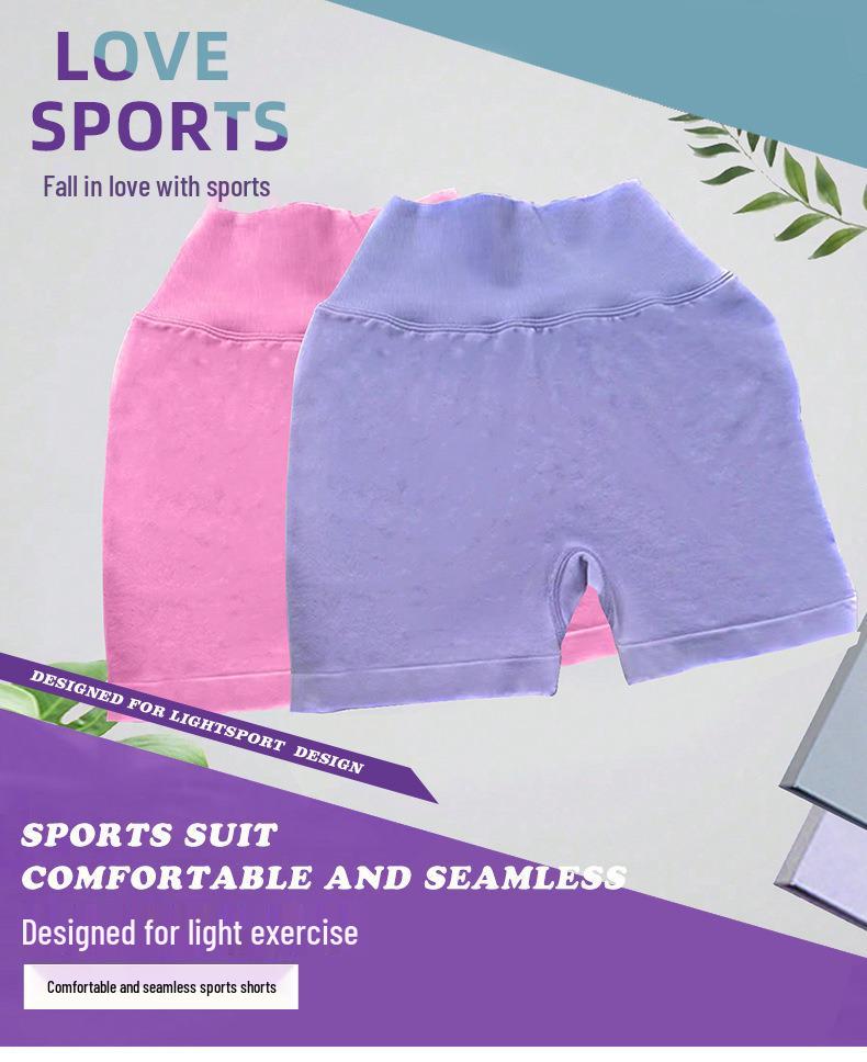 Pantaloncini da Yoga Senza Cuciture a Vita a V da Donna - Controllo Pancia, Asciugatura Rapida, Costolati, Sollevamento Glutei Pantaloni Fitness