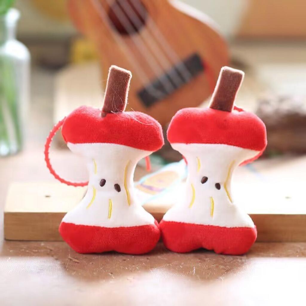 Soft Sturdy Plush Keychain Playful Fruit Core Design Compact Lightweight Multi Functional Decoration for Everyday Use