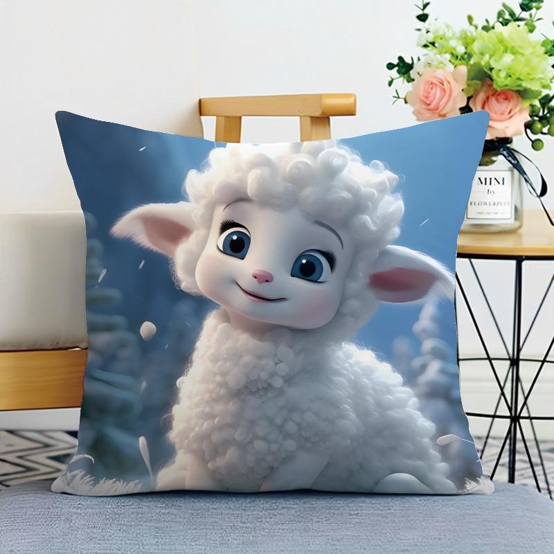 

Мила наволочка з тваринним принтом, декоративна, для спальні, вітальні, квадратна, на подушку 50x50cm