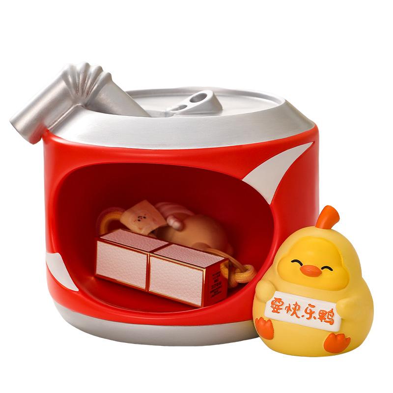 Light Luxury High-end Happy Duck Key Storage Desktop Resin Ornaments, Housewarming New Home Decoration Gifts
