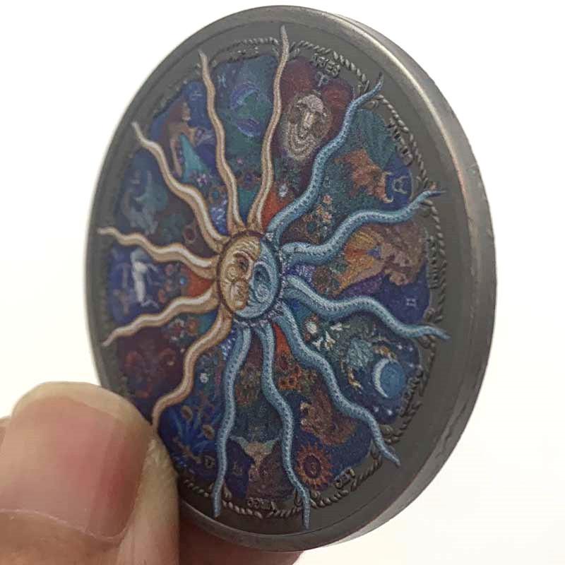 Zodiac Zodiac, Saint Seiya, Star and Arrow Painting Commemorative Medals, Twelve Constellation Coins, Sun Craft Coins