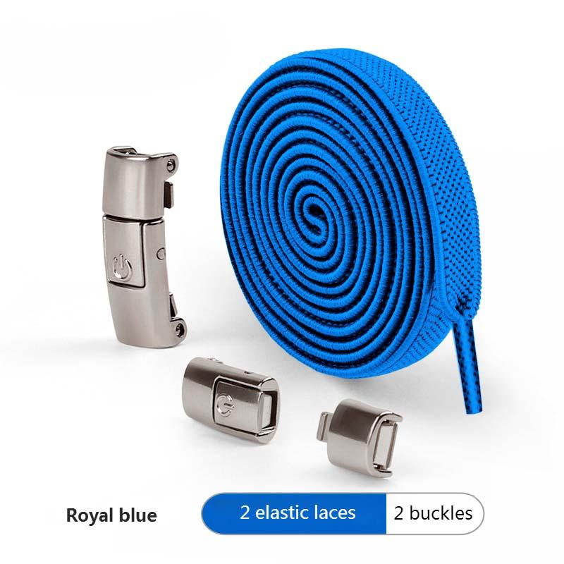 Press Lock Elastic Shoelaces, 8MM Widened Flat No Tie Sneaker Laces for Kids and Adults