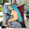 Karol G Retro Printed Blanket Flange Warm Blanket Bed Linings Picnic Blankets Home Travel Blanket Birthday Gift