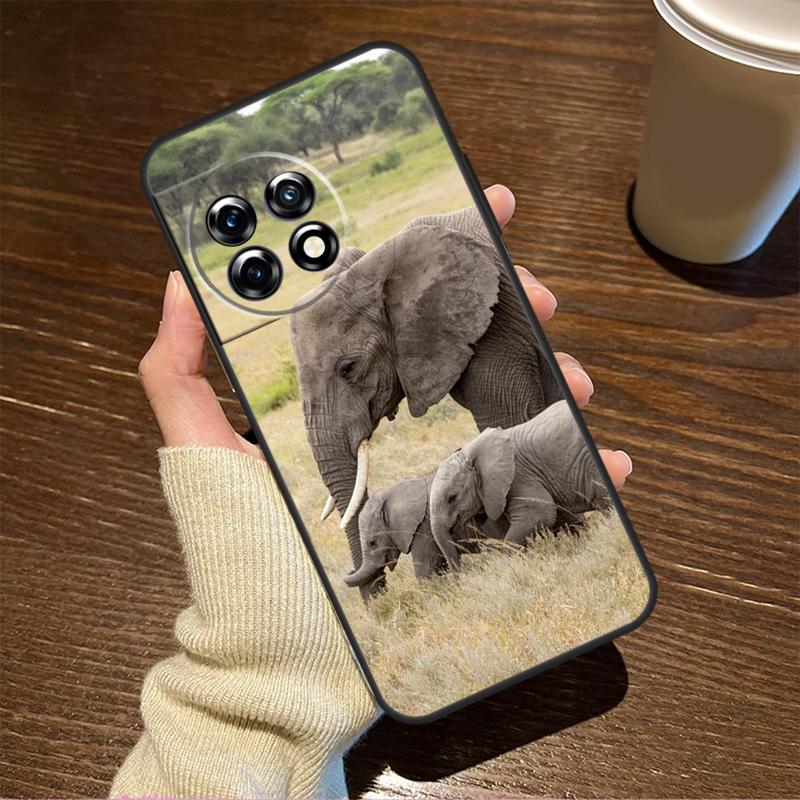 Elephant Baby Nature Case For OnePlus 13T 10T 8T 10R 13R 15 R 13 12 11 9 10 Pro Nord CE 5 2 3 4 Lite N20 N30 Cover