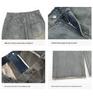 Plus Size Women's Korean High Waist Wide Leg Frayed Jeans