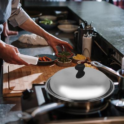 Universal Pan Cover Hot Pot Wok Griddle Stainless Steel Lid Child Grilling Accessories