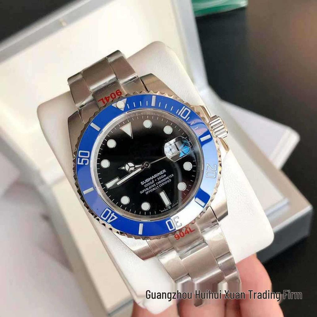 WeChat დროპშიფინგი Laojia Sea Ghost ავტომატური მამაკაცის უჟანგავი ფოლადის ბიზნეს საათი