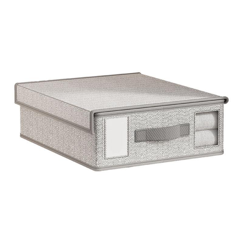 Set Creativo di 4 Scatole Portaoggetti in TNT per Lenzuola Copripiumino Coperta Grande Capacità Armadio Vestiti Tessuto Organizzatore per la Casa