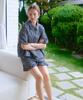 Okuka Check Frill Shorts - Black