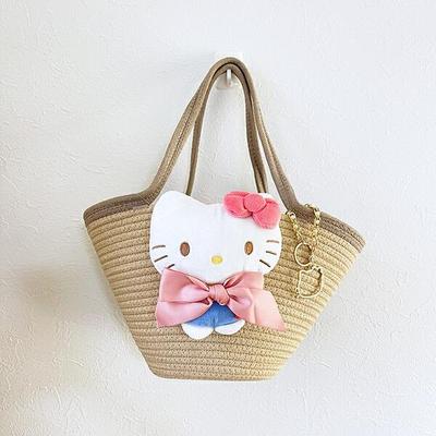 Hello Kitty Plush Basket Bag Sanrio