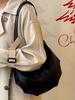 Soft leather large capacity dumpling bag women's 2025 new retro high-end niche commuter shoulder messenger bag