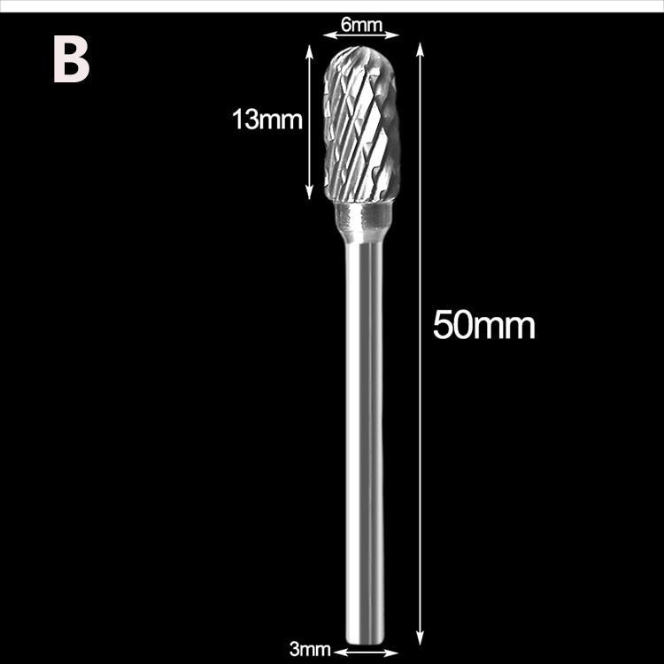 3*6mm Metal Drawing Tungsten Carbide Milling Cutter Rotary Tool Burr CNC Engraving Abrasive Tools Metalworking Milling Polishing