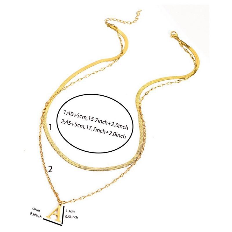 Collar Minimalista de Moda con Colgante de Letra de Acero de Titanio para Clavícula Unisex