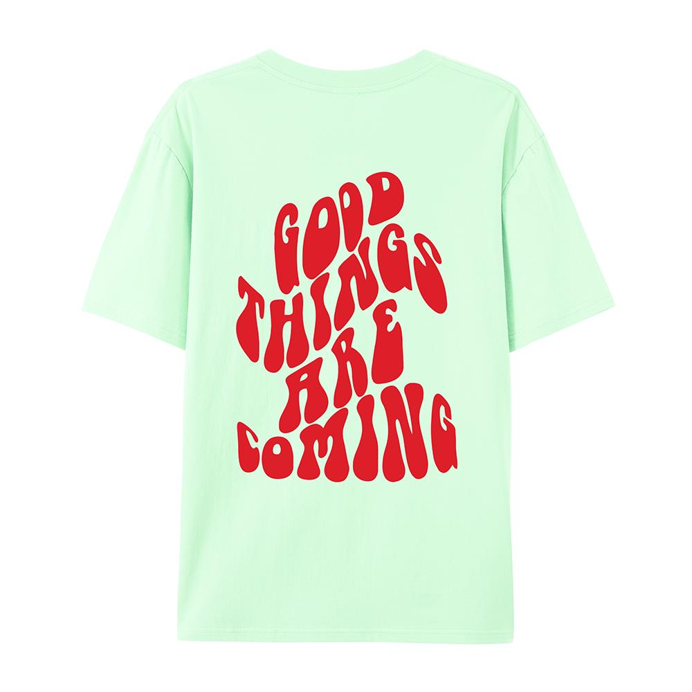 Good Thing Are Coming Printed Women T Shirts Soft Summer Tops Casual Fashion S-Xxxl Clothing Loose Breathable Female T-Shirt