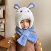 Cartoon Baby Hat With Scarf Windproof Beanie Hat Scarf Fashion Scarf Set Hooded  Children