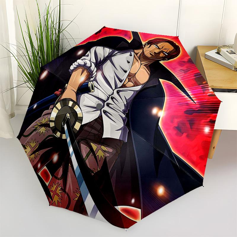 

1pc One Piece Law s Auto-Open Close Outdoor Umbrella with 3-Fold Design and Iron Frame - Perfect for Outdoor Use, Travel, and Gifts for Fans.L091