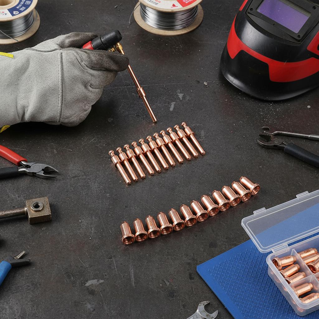 Welding Tools Nozzle 20pcs 40A Cutting Consumables Plasma Nozzle Rated Current For Plasma Cutting Machine SL40