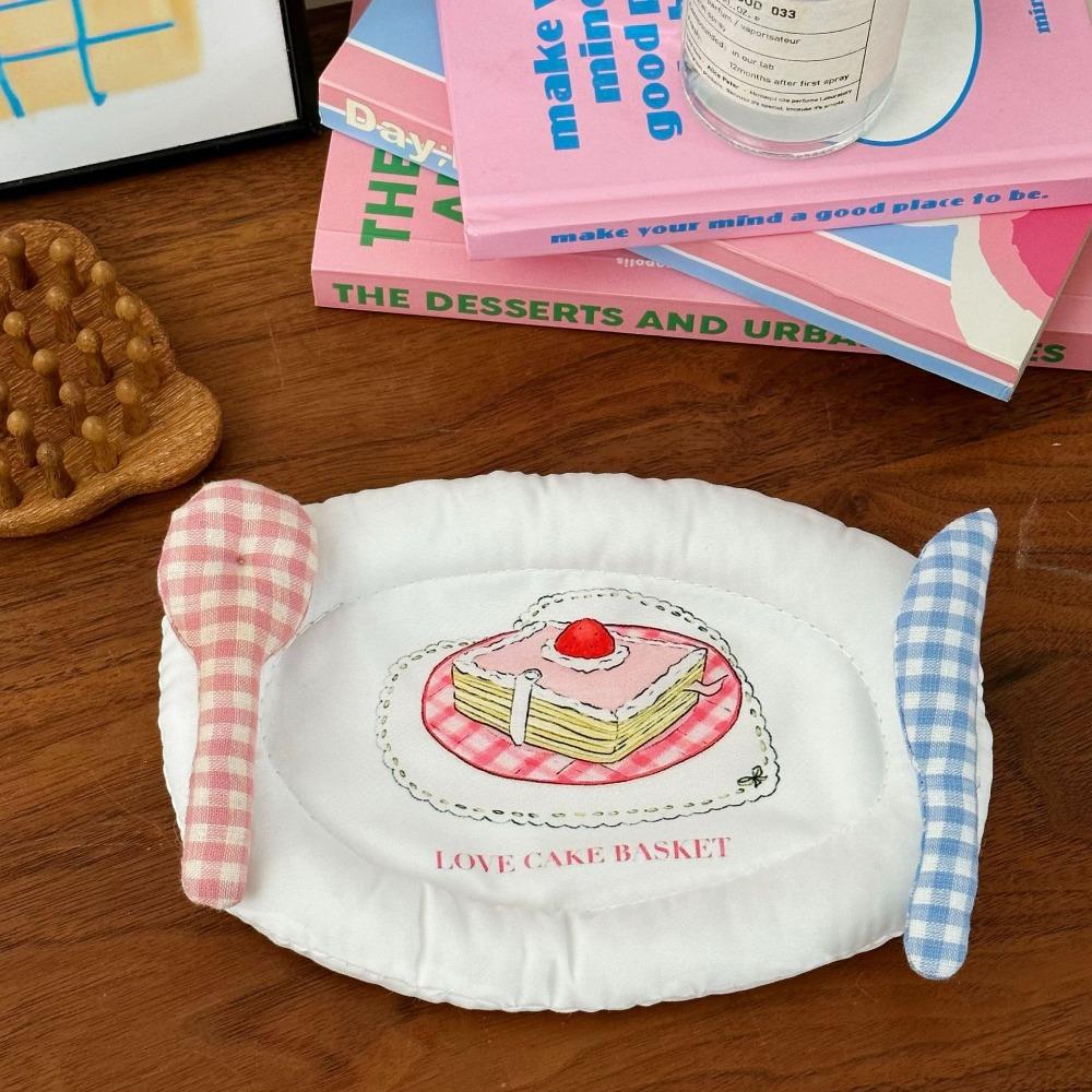 

Cotton Coaster Cake Pattern Table Mat Cute Insulation Pad Home Decoration Cake
