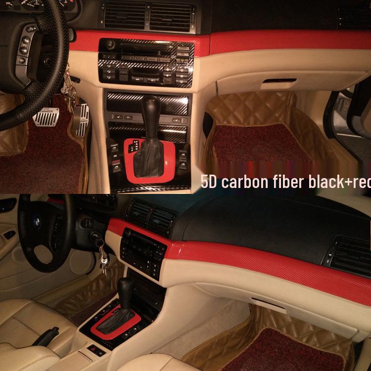 E46 3-Series Carbon Fiber Interior Console Stickers