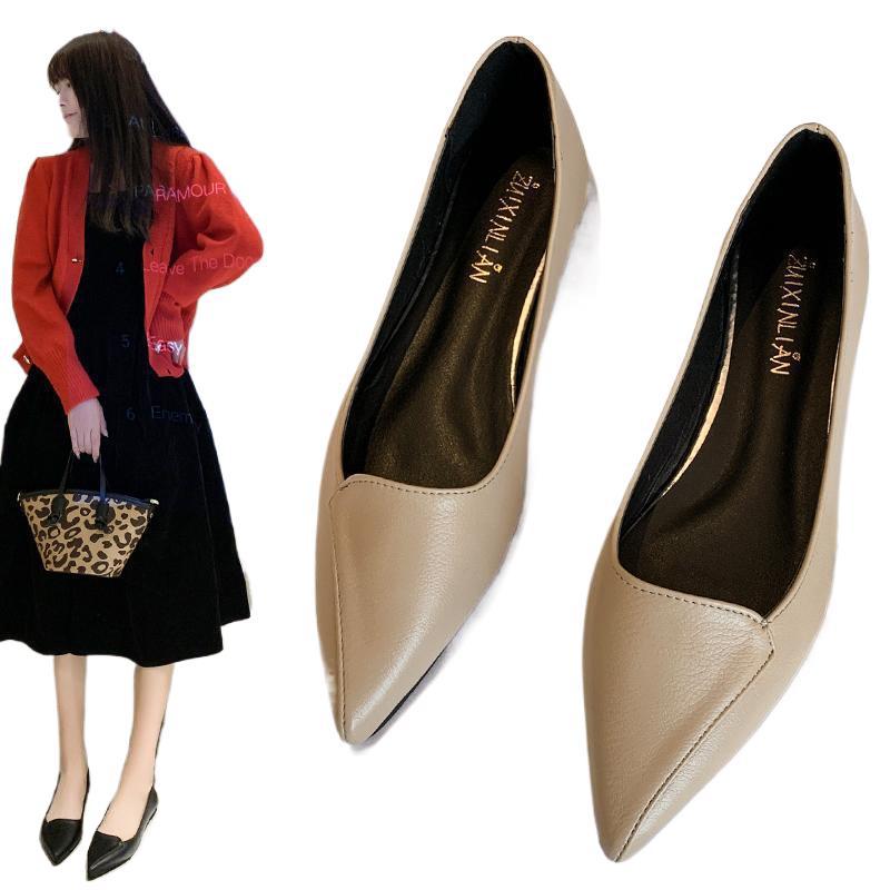 Mote Sko med Spiss Tå for Kvinner Sommer Dame Loafers Komfortable Dame Gule Båtsko Høst Ballerinaer Zapatos Mujer