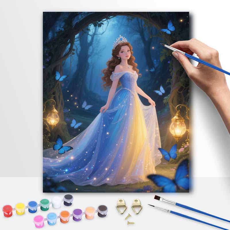 Disney Princess Oil Painting Hand Painting Coloring Painting Handmade Diy Home Decoration Gift