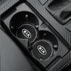 AABIV1 2 Pack Silicone Car Water Bottle Coaster Anti-Slip Mats for Kia EV6 Sorento Niro Stinger Ceed Carnival K5 K9 Soul Carens VQ Cade