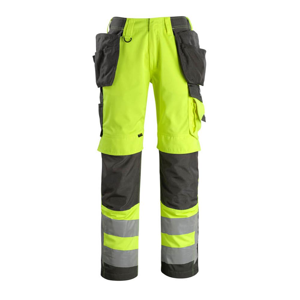 Mascot Mens Safe Supreme Wigan Hi-Vis Holster Pocket Work Trousers