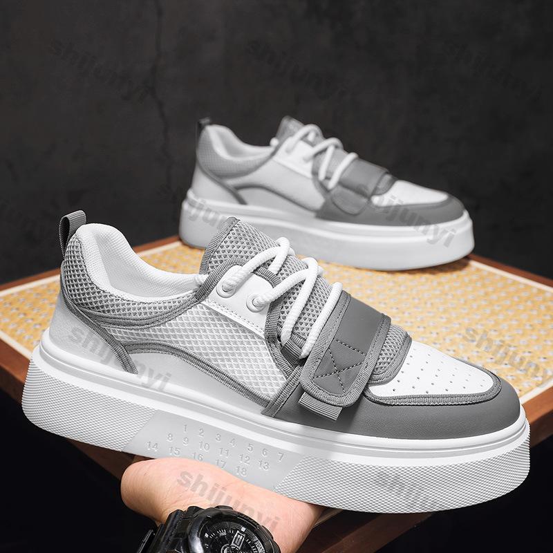 Fashion Men's Thick Sole Sports Shoes 2025 Spring Autumn Fashion Breathable Mesh Shoes Soft Soled Non-slip Wear-resistant Casual Shoes