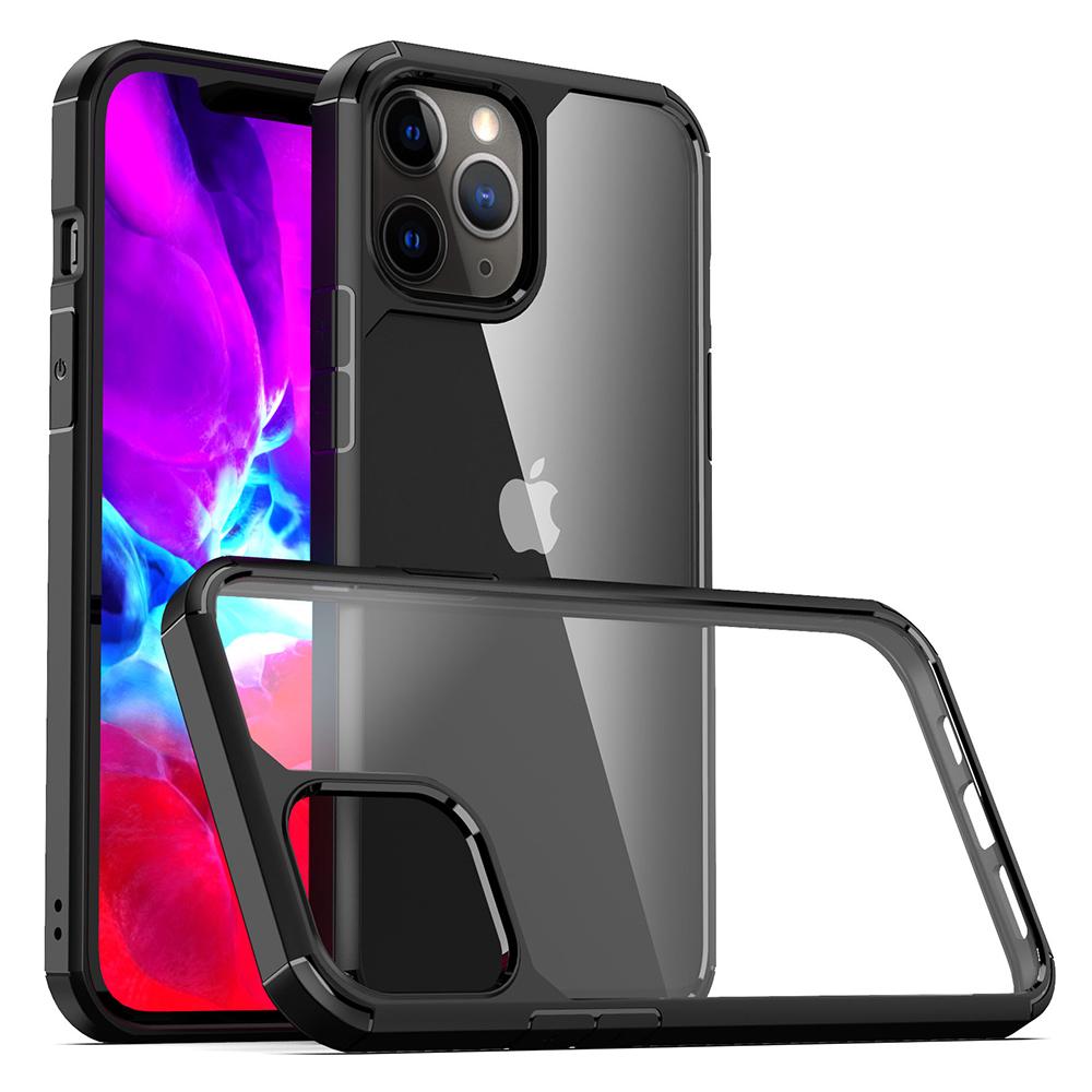 

Чохол для iPhone 12/12 Pro Захист від подряпин ТПУ+ПК Прозора задня кришка Black