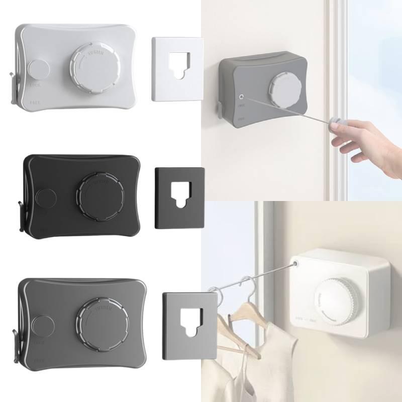 Modern Indoor Retractable Clothes Line With Stainless Steel Wire For Balcony And Bathroom Use