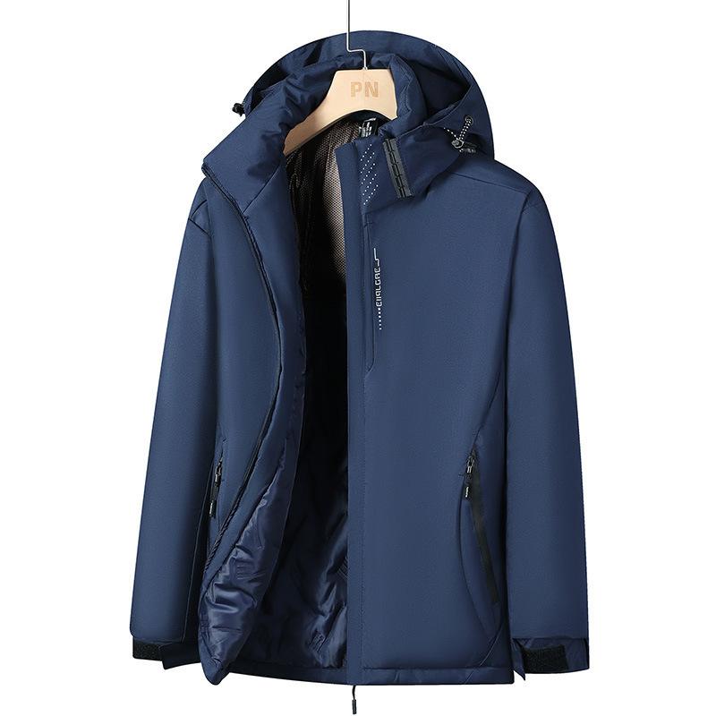 

Graphene jacket men s thickened warm cotton clothes windproof and waterproof outdoor cotton clothes men s winter jacket advanced sense 4XL