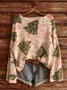 Women's Pink Christmas Elements Knitted Sweater Halloween Christmas Atmosphere Daily Wear