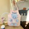 Cute Little Bear Doll Soft Nylon Tote Bag Shoulder Bag For Girls Daily Use