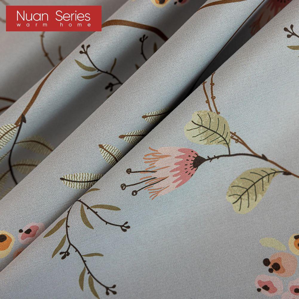 1PC Nuan Series European Luxury 100% Blackout Blackout Curtain Vintage Floral Curtains Curtain for Bedroom Living Room Balcony Window for Home Decor