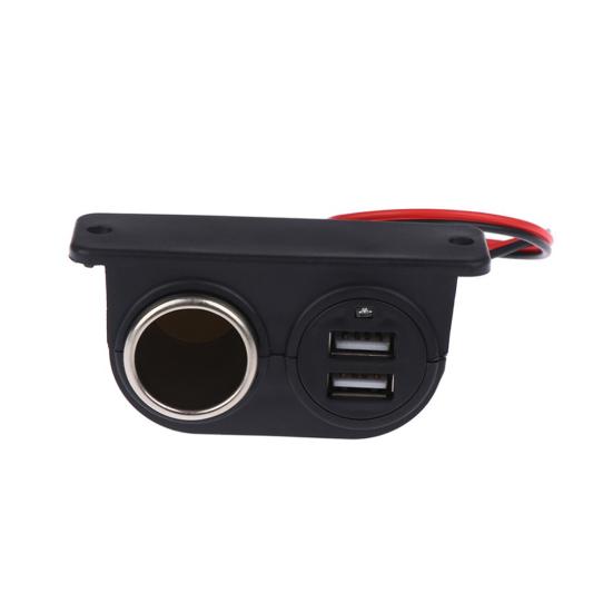 Car Charger Dual USB Ports Fast Charging 3100mA Car Charger Splitter with Screw Bag Portable Expand Power Adapter